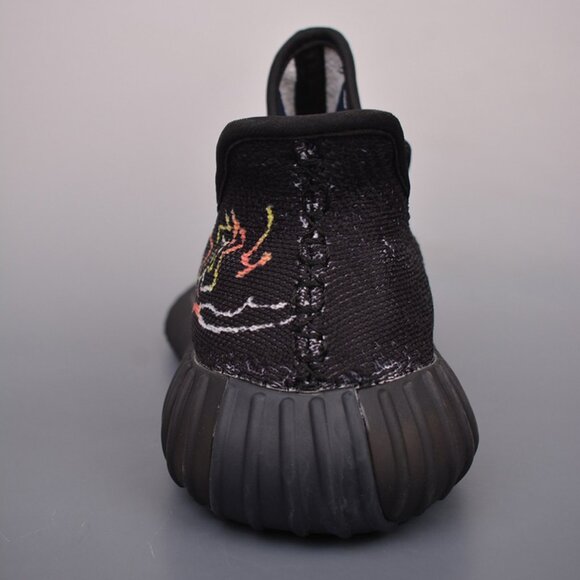 Yeezy 350 V2 Black Graffiti Sneakers - Picture 4 of 9